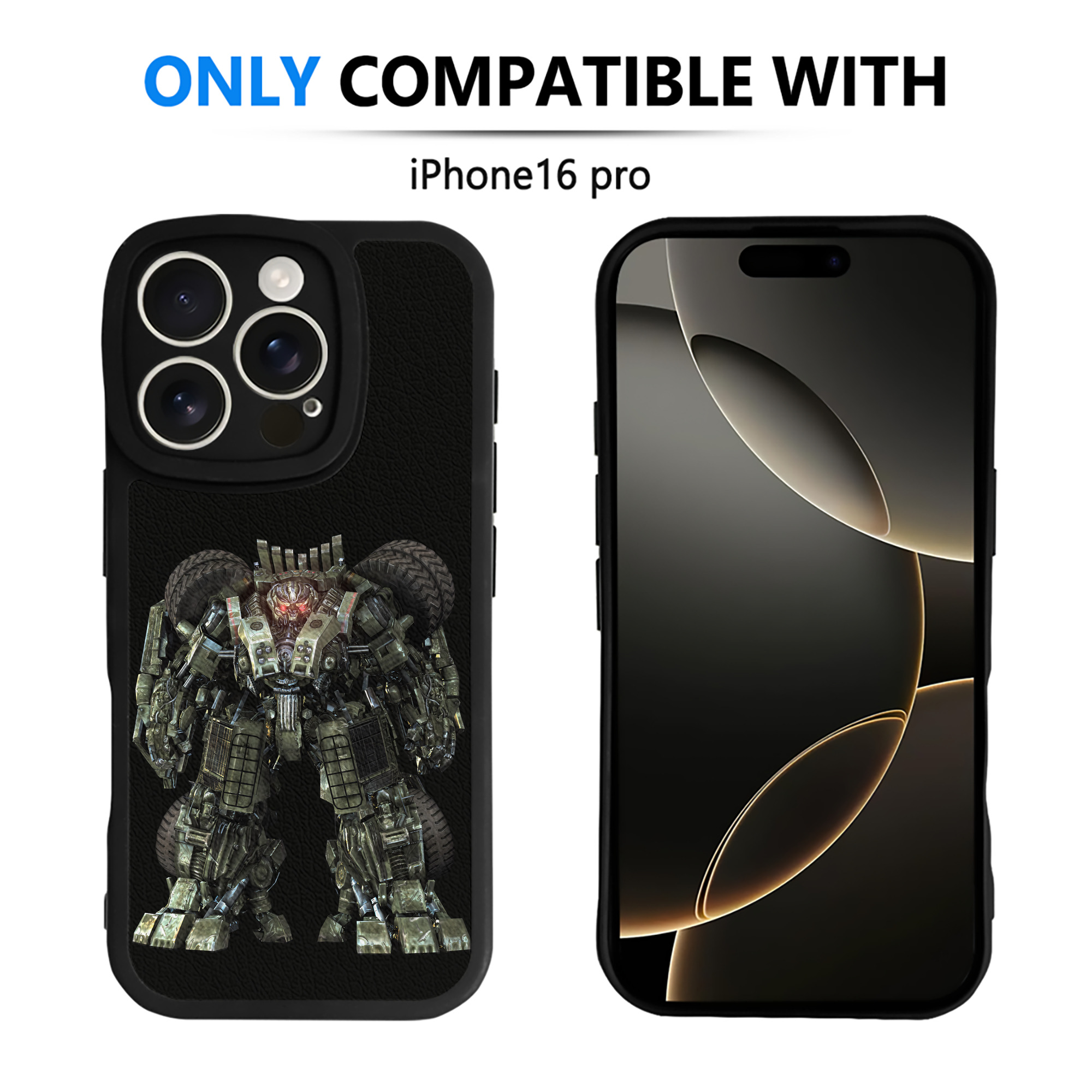 （画像用） Transformers トランスフォーマー 【iPhone 16シリーズ対応】シリコンスマホケース（レザー調） 材質：シリコン